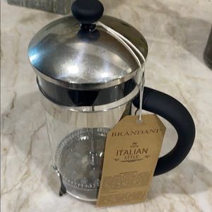 Brandini 2 cup coffee French press brand new